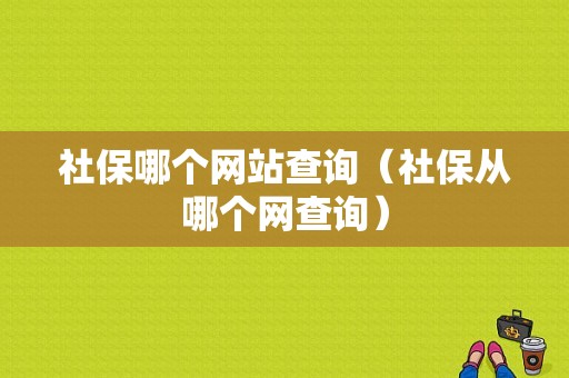 社保哪个网站查询（社保从哪个网查询）